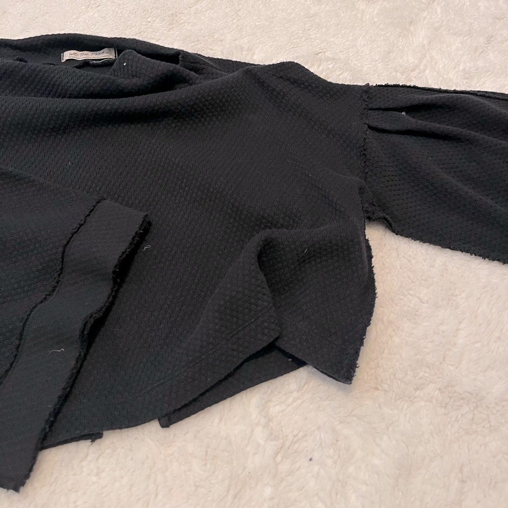 We the Free Bell Sleeve Oversized Cropped Sweater